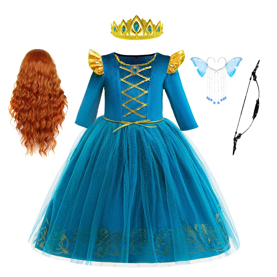 Baby Clothing Europe - Brave Merida Girls Princess Costume Deluxe