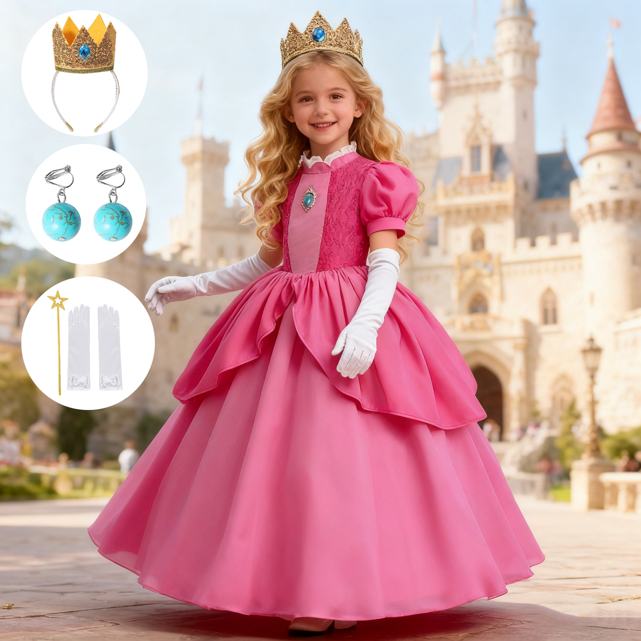 Baby Clothing Europe - Peach Princess Costume For Girls Ball
