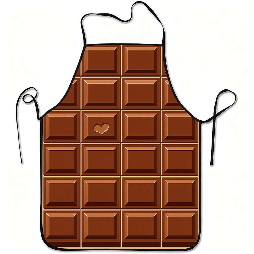 Printed Bibs Pack - 1-Pack & Chocolate Heart Print Apron