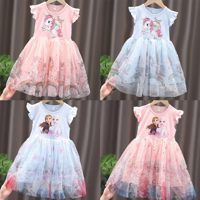 Baby Clothing For Girls - 2024 New Unicorn Summer Princess Dresses
