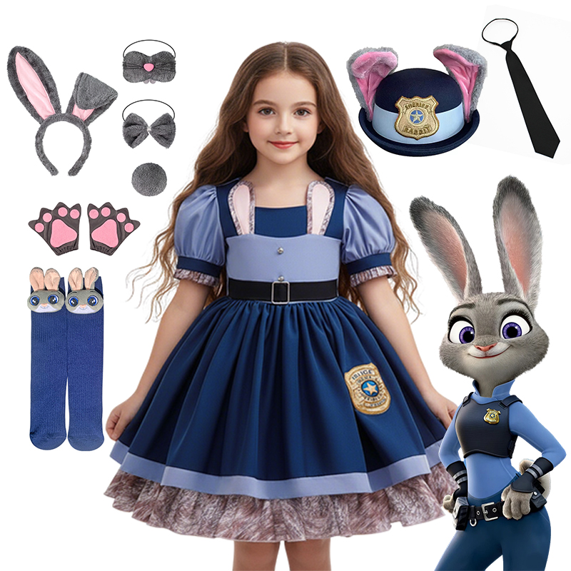 Baby Clothing Europe - Kids Girls Bunny Police Inspired Costume