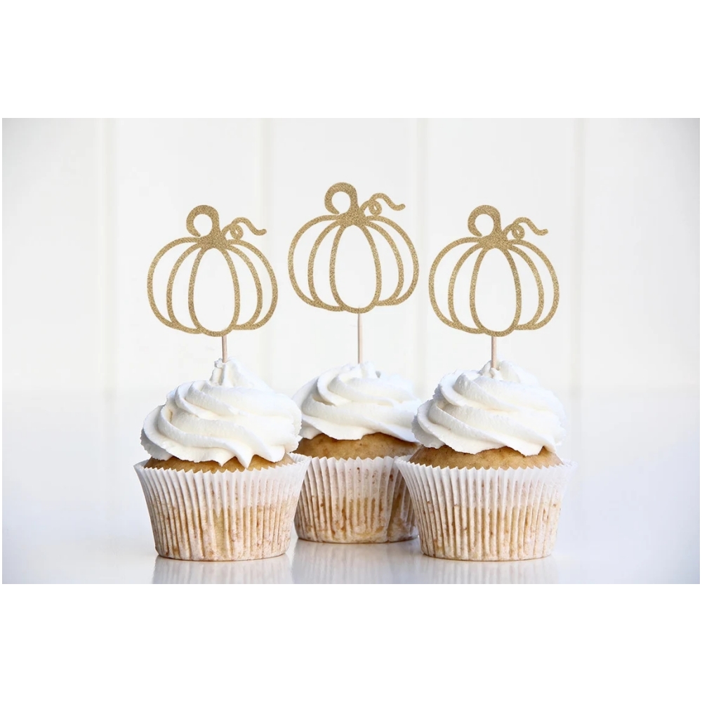 24pcs Pumpkin Cupcake Toppers  - đánh giá và giá Baby Zebra Clothing