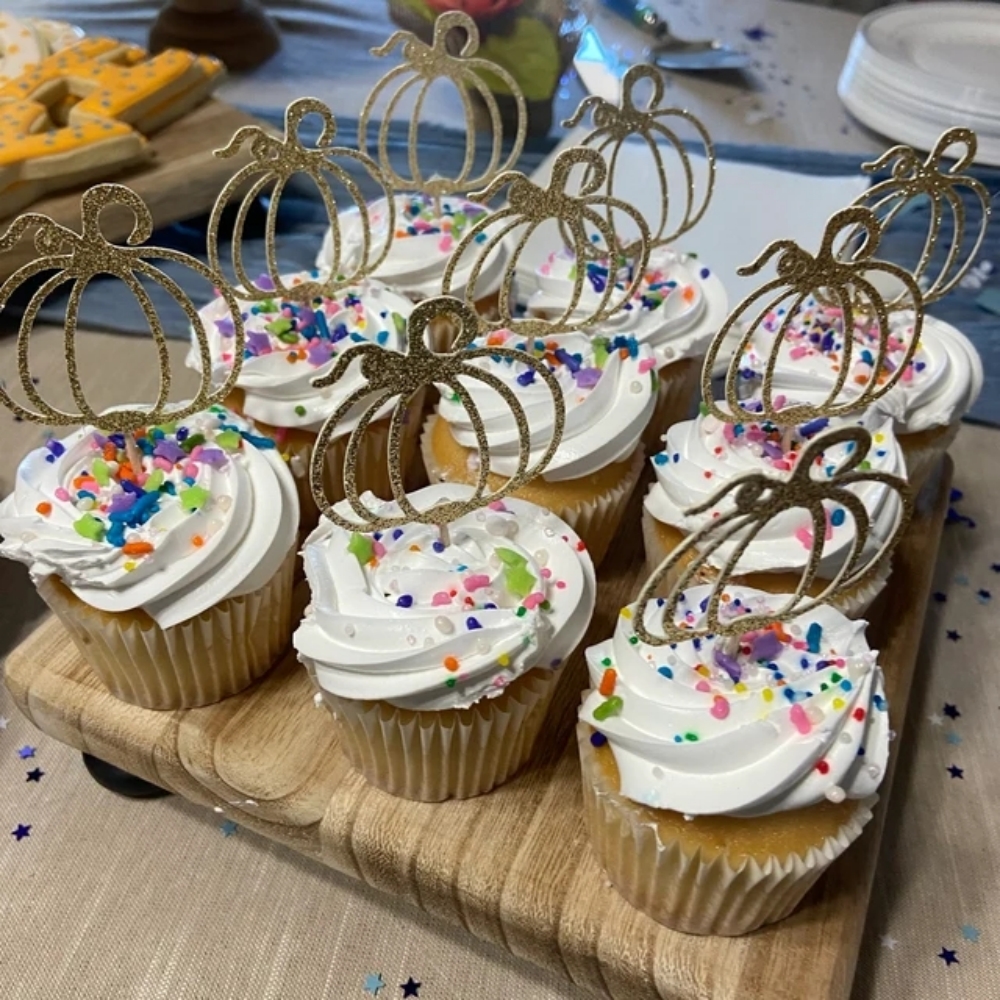 24pcs Pumpkin Cupcake Toppers  - đánh giá và giá Baby Zebra Clothing