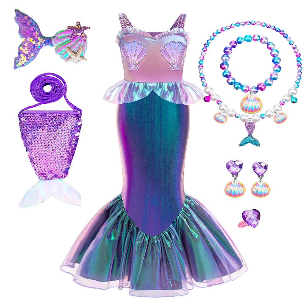7pcs Girls Little Mermaid Cosp - đánh giá và giá Baby Clothing Europe