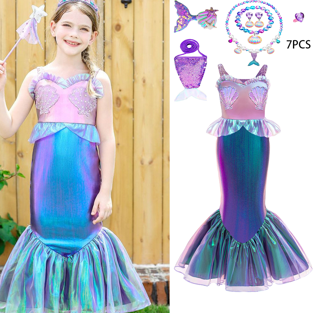 7pcs Girls Little Mermaid Cosp - đánh giá và giá Baby Clothing Europe