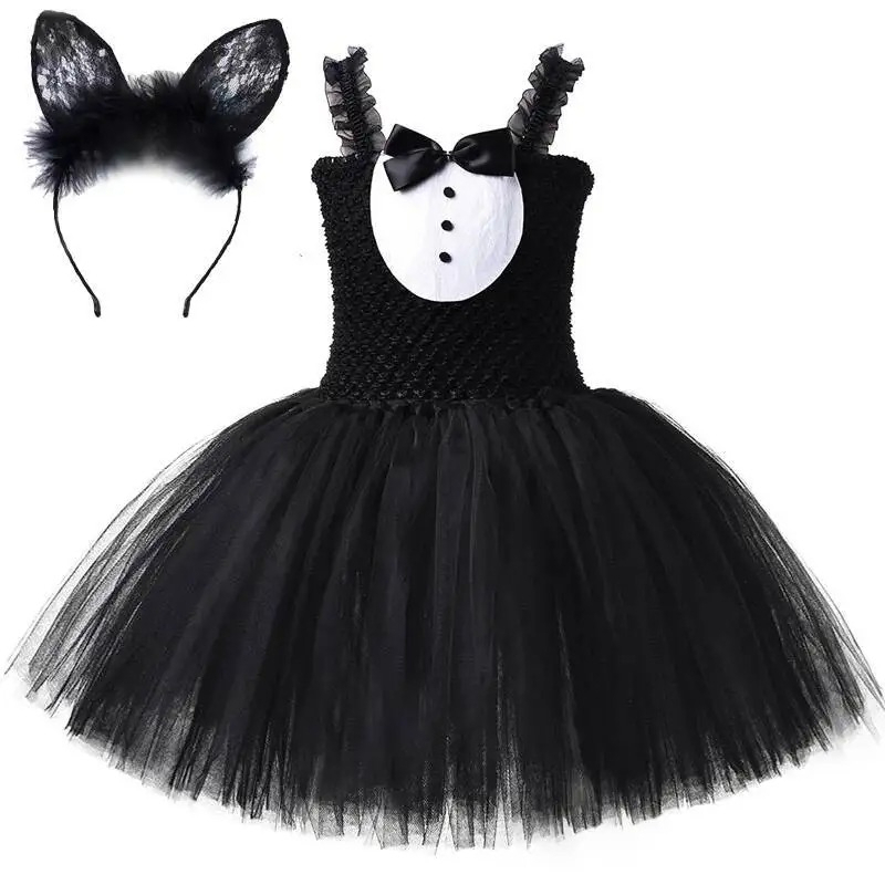 White Black Cat Tutu Dress for - đánh giá và giá Baby Clothing For Girls