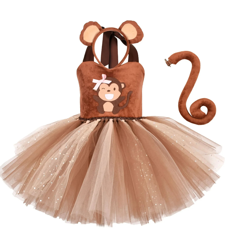 Brown Monkey Tutu Dress for Ba - đánh giá và giá Baby Clothing For Girls
