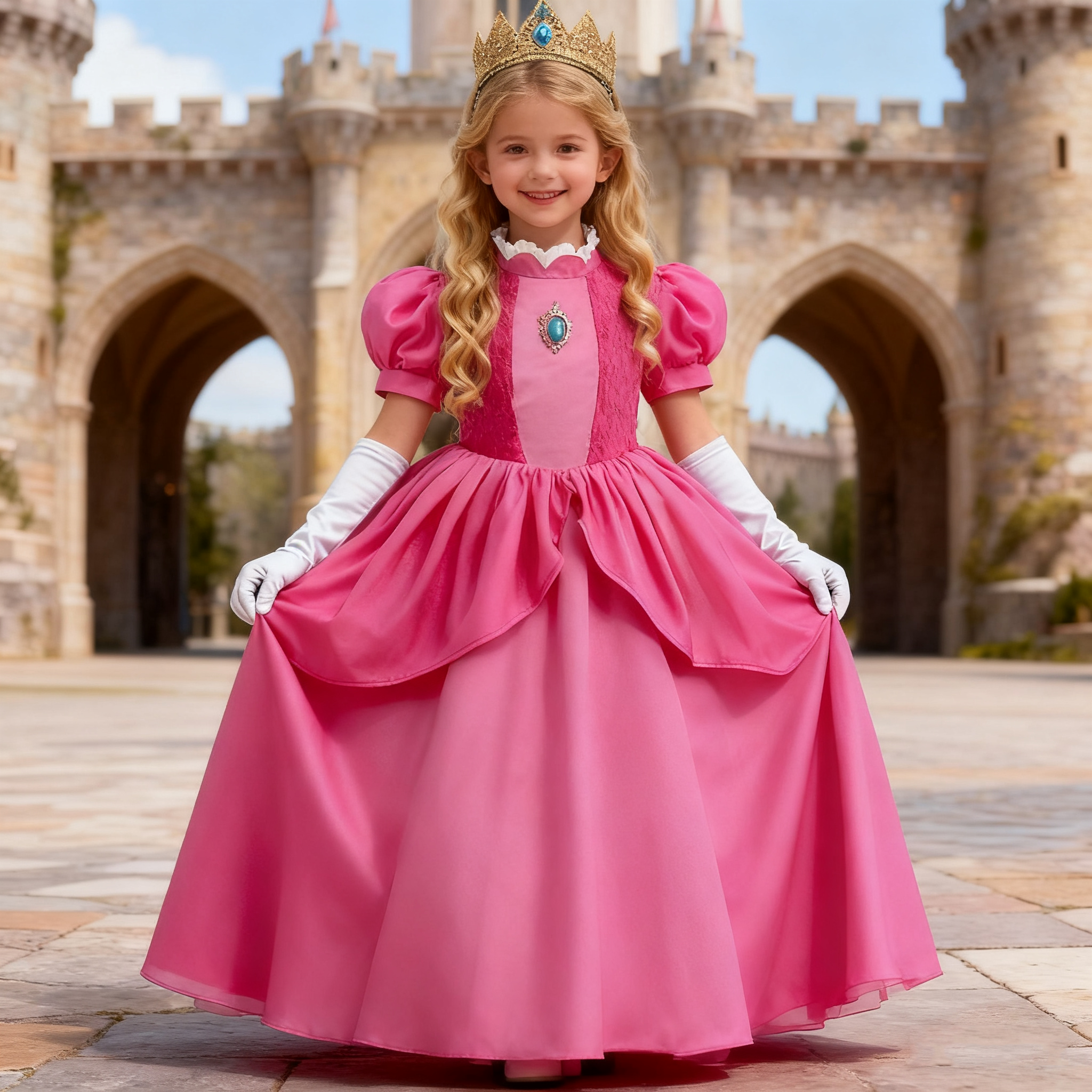 Peach Princess Costume For Gir - đánh giá và giá Baby Clothing Europe