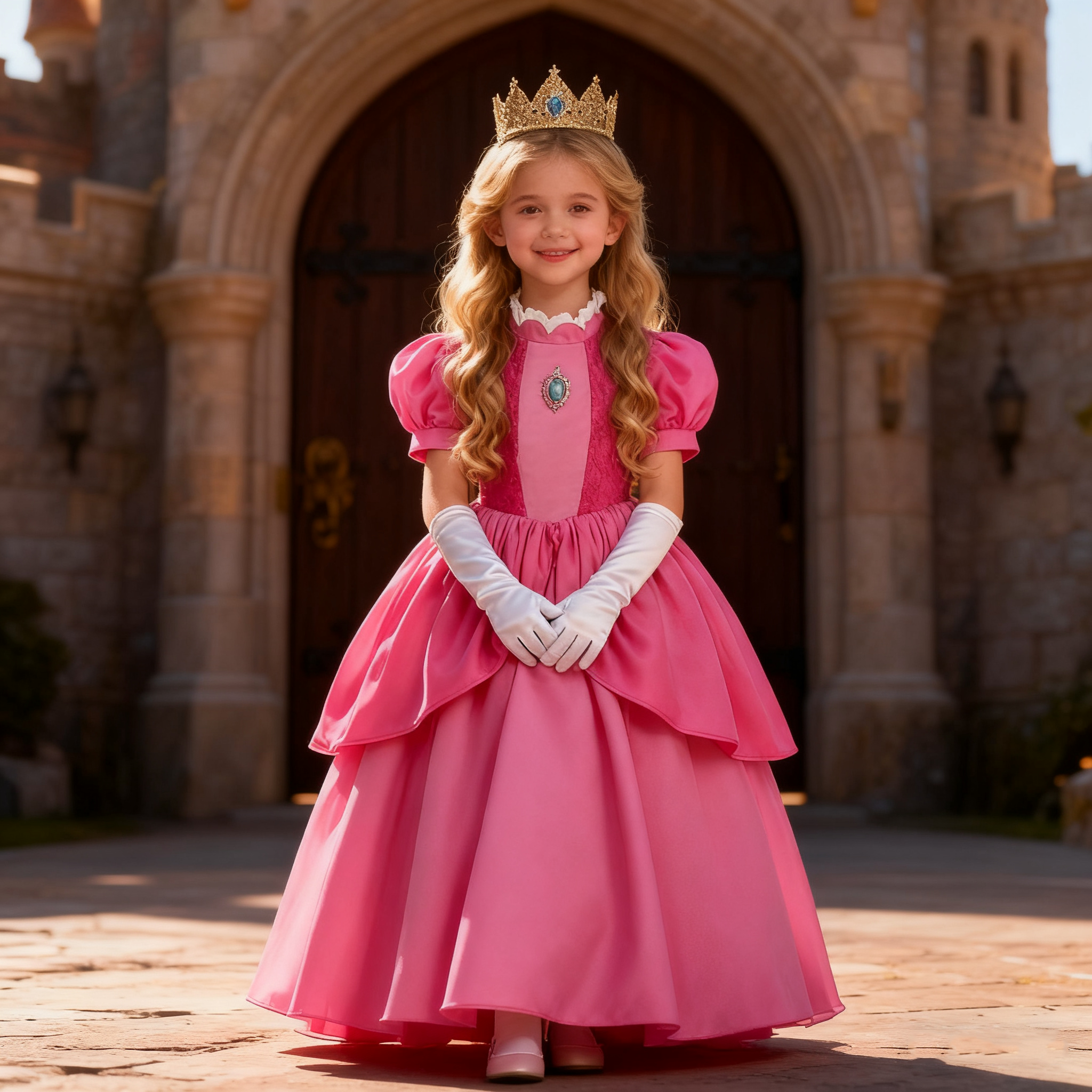 Peach Princess Costume For Gir - đánh giá và giá Baby Clothing Europe