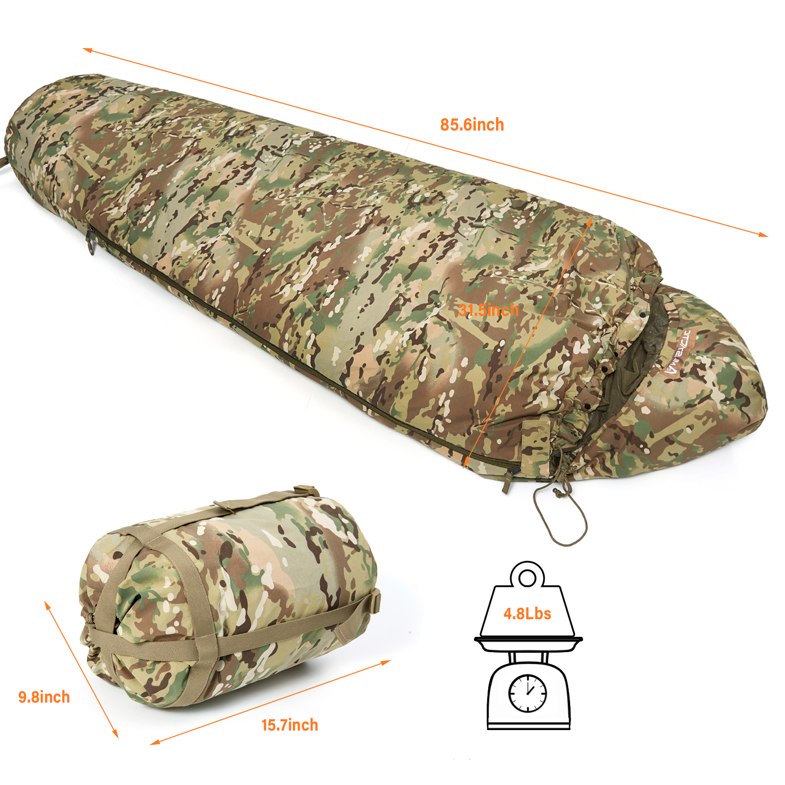 Akmax GT Tactical Military Sle - đánh giá và giá Fleece Sleep Bag