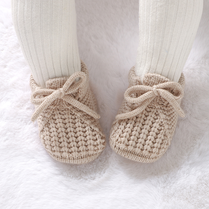 Baby Shoes Knitted Newborn Bed - đánh giá và giá Baby Clothing For Bed
