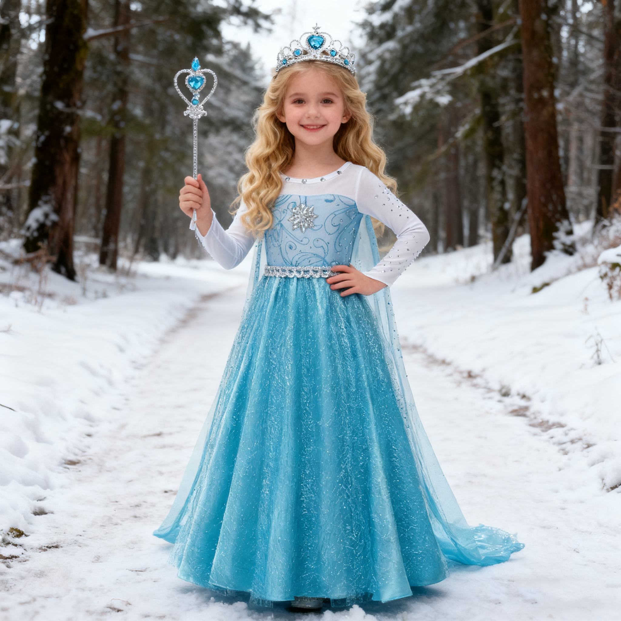 Girls Snow Queen Elsa Anna Lon - đánh giá và giá Baby Clothing Europe