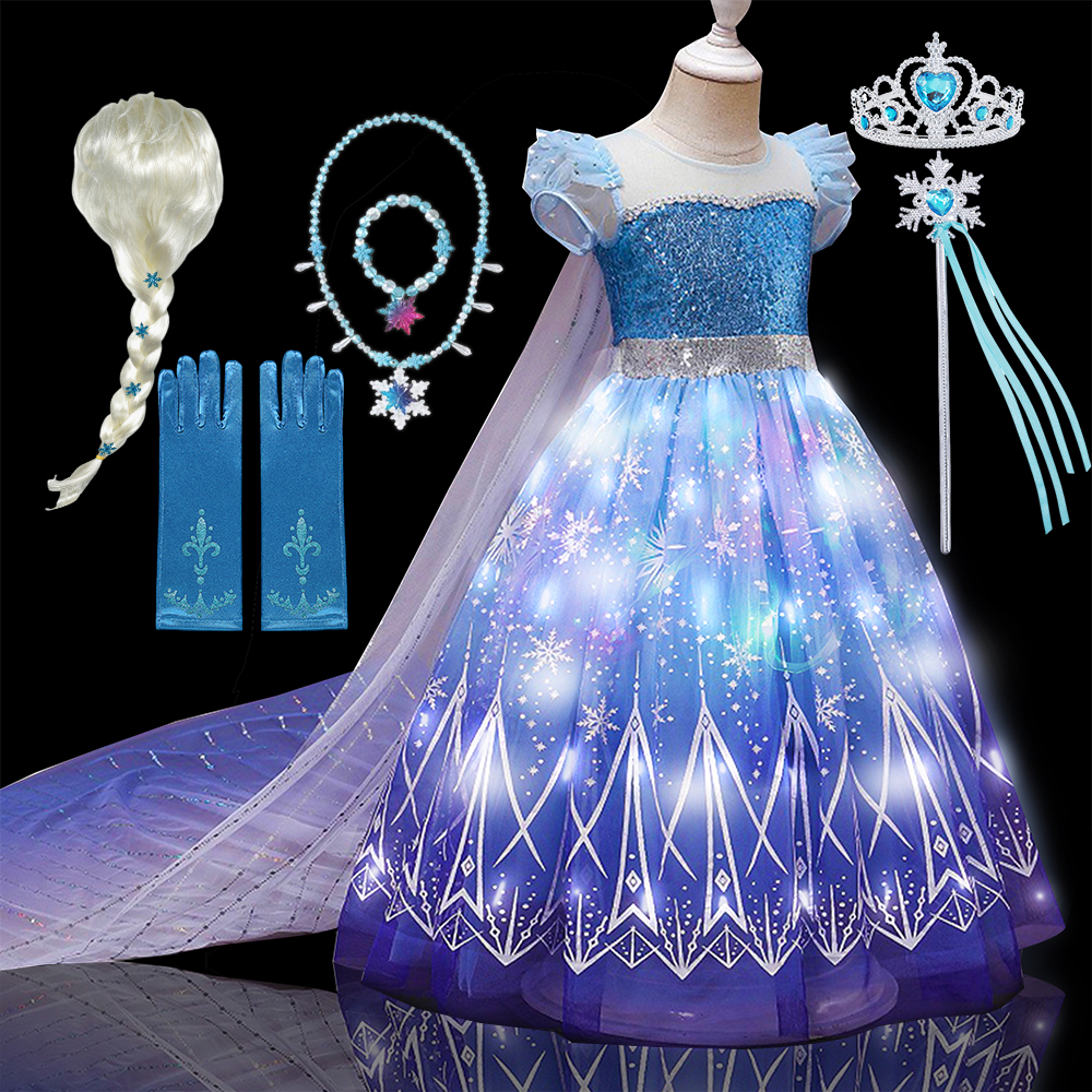 Kids Copslay Elsa LED Light Up - đánh giá và giá Baby Clothing Europe