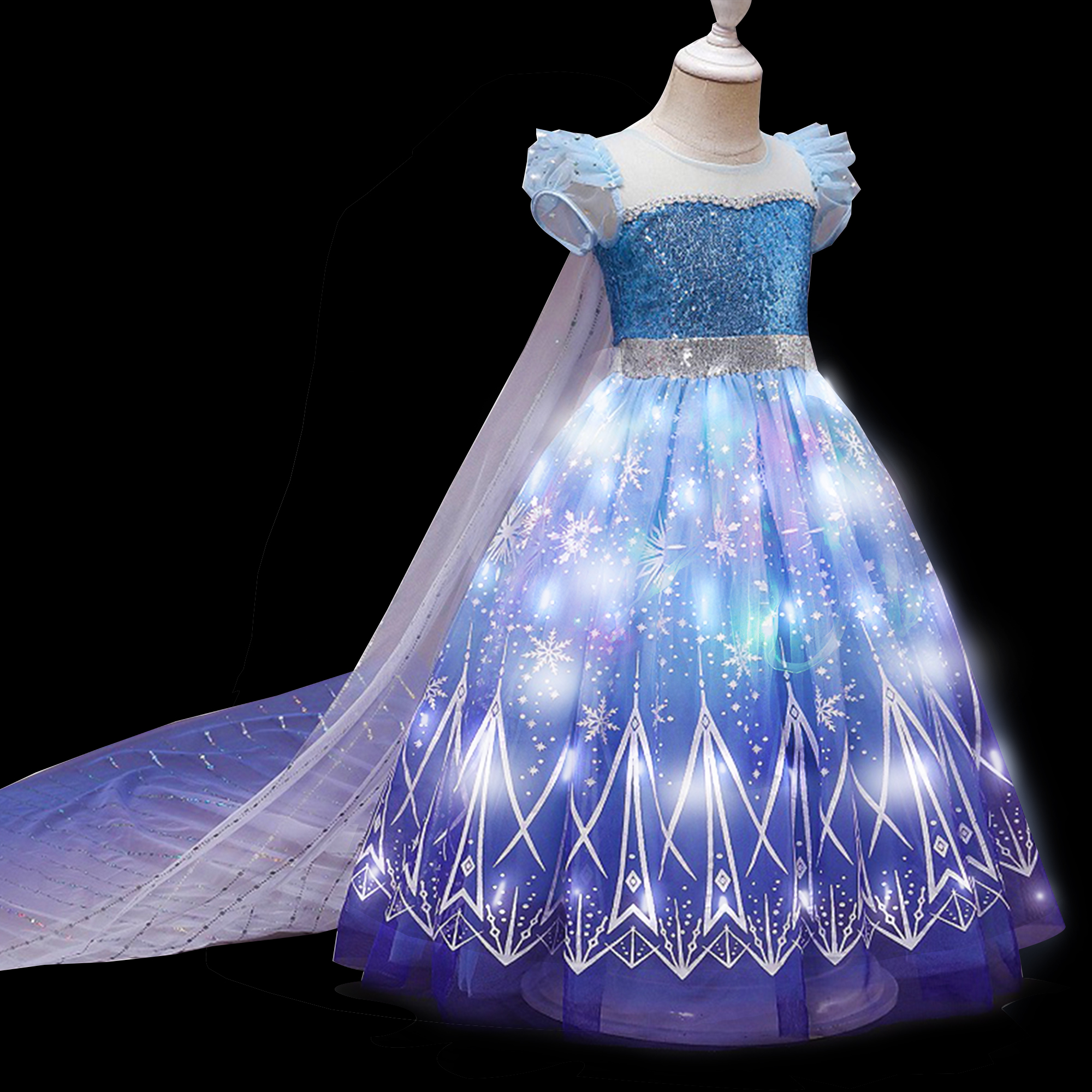 Kids Copslay Elsa LED Light Up - đánh giá và giá Baby Clothing Europe