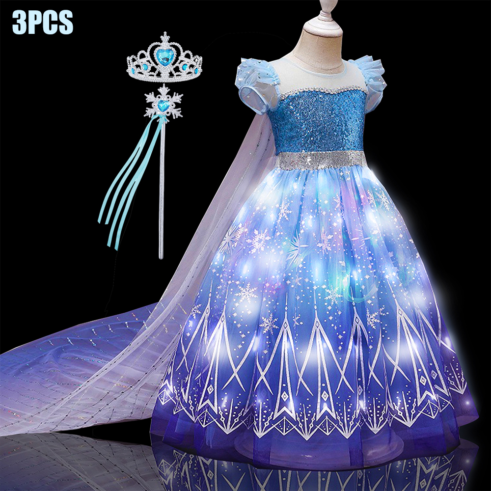 Kids Copslay Elsa LED Light Up - đánh giá và giá Baby Clothing Europe