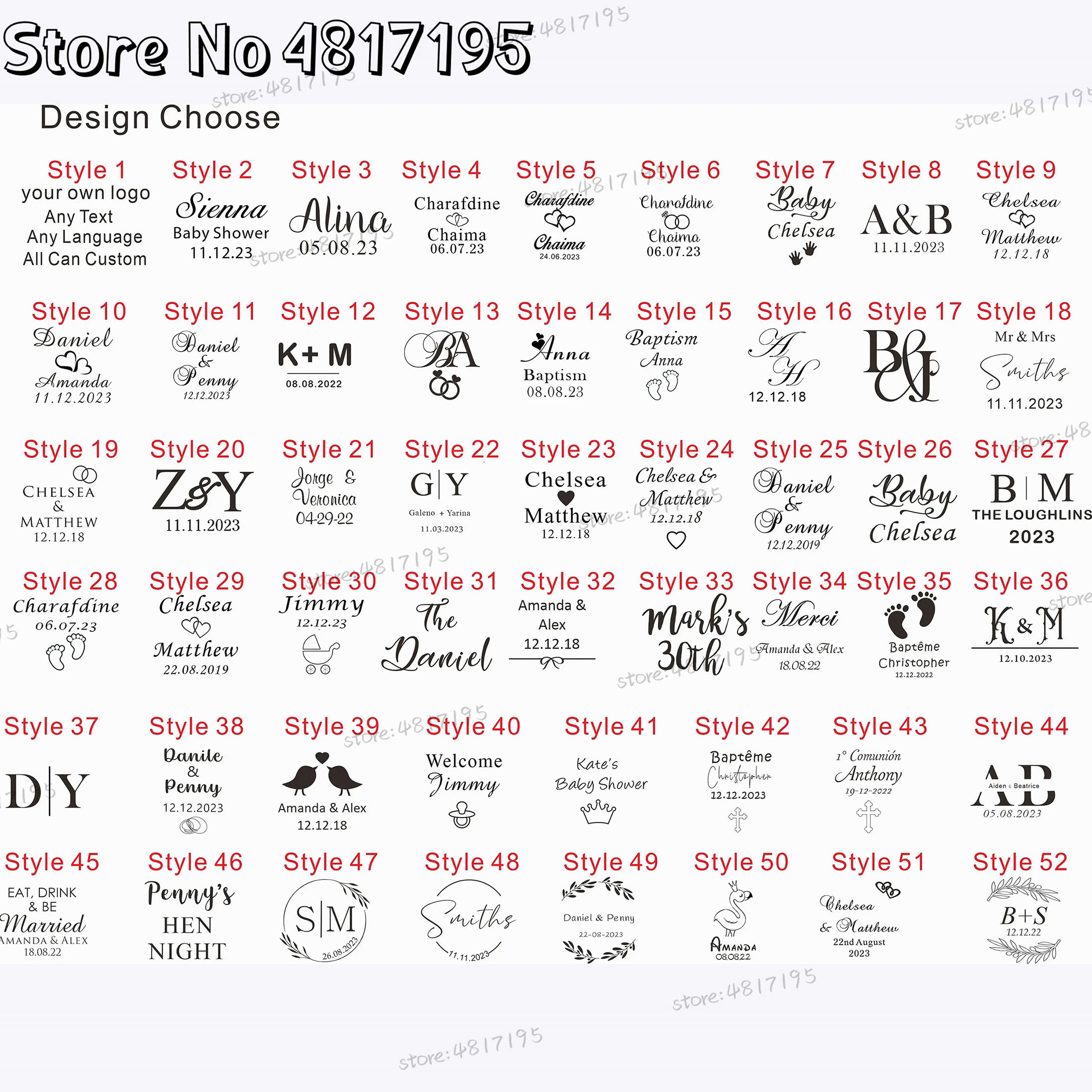 10 20 50Pcs Personalised Weddi - đánh giá và giá Baby Zebra Clothing